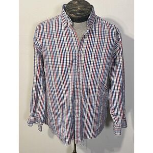 Paul & Shark Shirt Mens 42 Multicolor Check Button Down Cotton‎ Made In Italy
